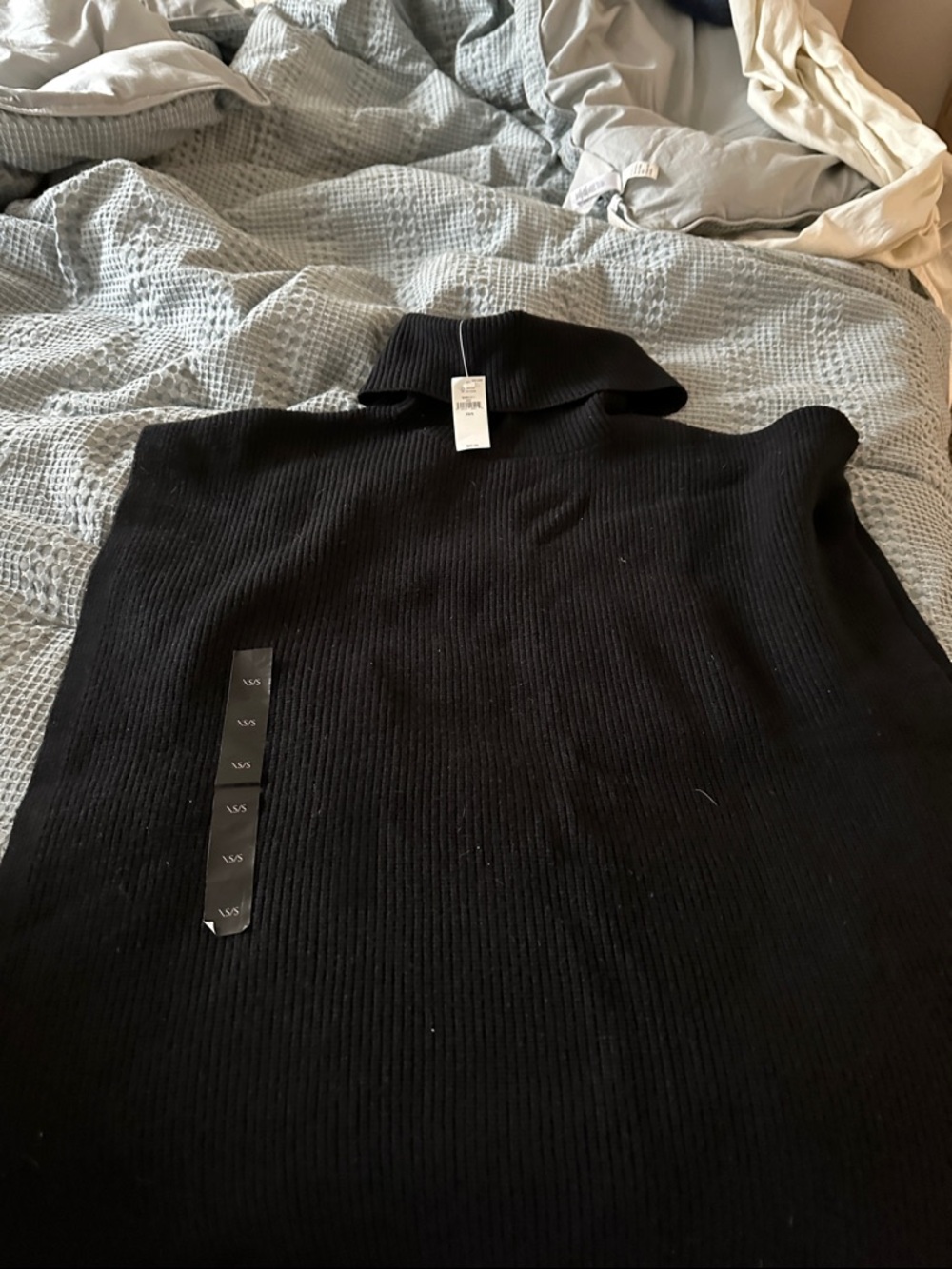 Banana Republic Factory Black Ribbed Poncho Sweater